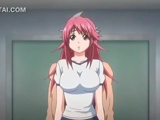 Różowy włosy anime diva cipa pieprzony przed the