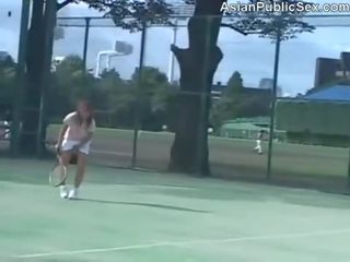 Asian Tennis Court Public x rated clip