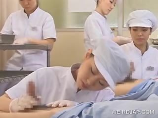 Japanese Nurse Slurping Cum Out Of randy penis
