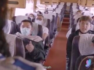 Vies video- tour bus met rondborstig aziatisch strumpet origineel chinees av porno met engels sub